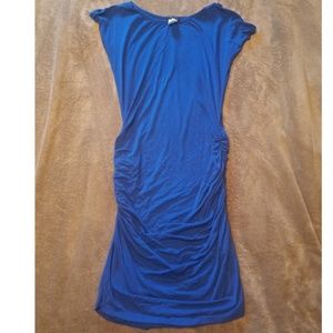 Royal Blue Scrunch Side Dress